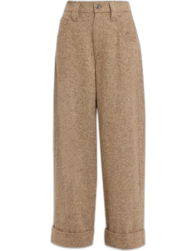 Donegal Wool Relaxed Trousers