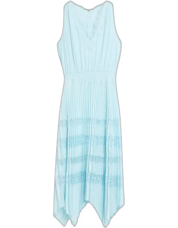 Lace-trim Midi Dress