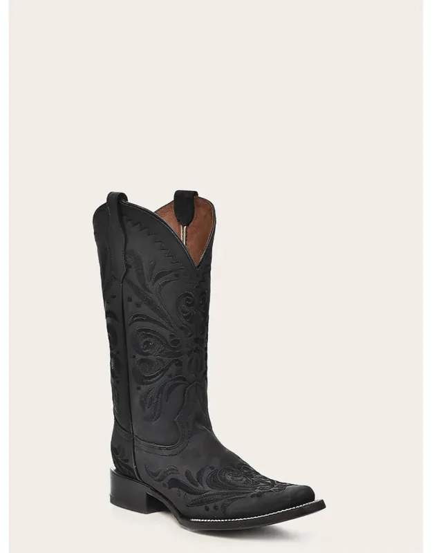 Embroidery Square Toe Cowboy Boots