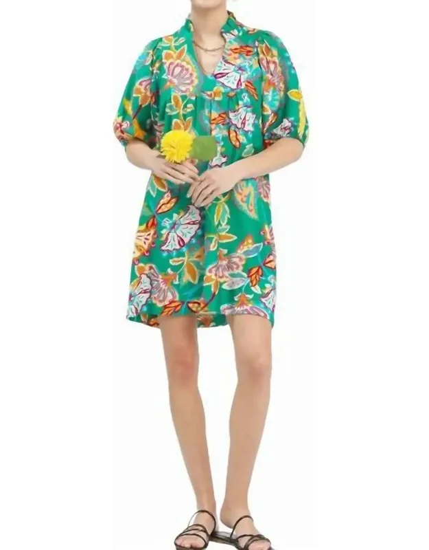 Paisley Print Mini Dress