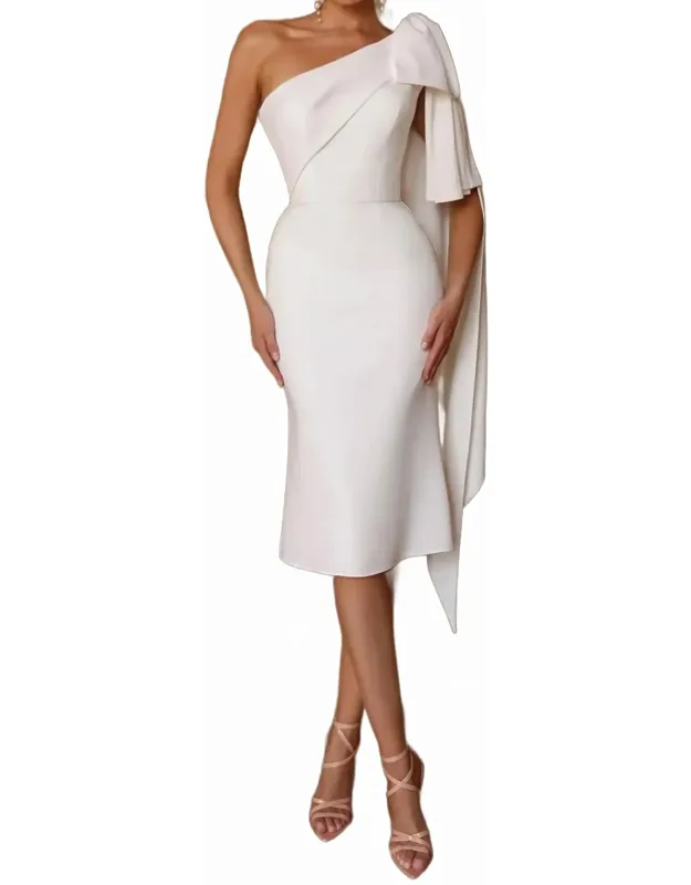 One Shoulder Sheath Dress
