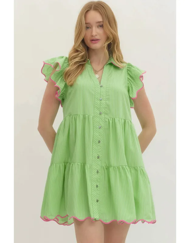 Pop Geometric Contrast Dress