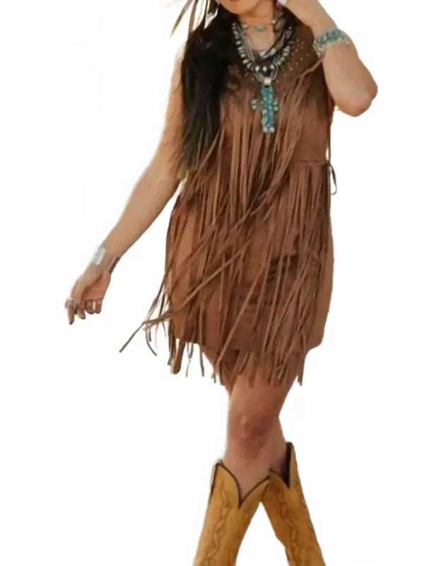 Fringe Suede-style Mini Dress
