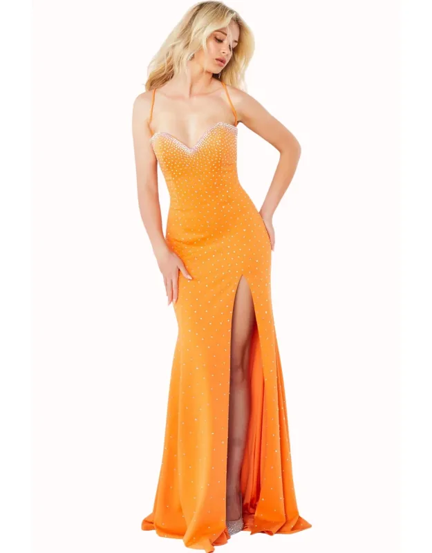 Sweetheart Neckline Tie Back Prom Dress