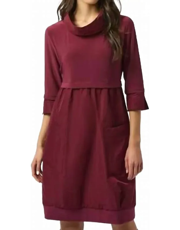 Cowl Neck Tiered Dress