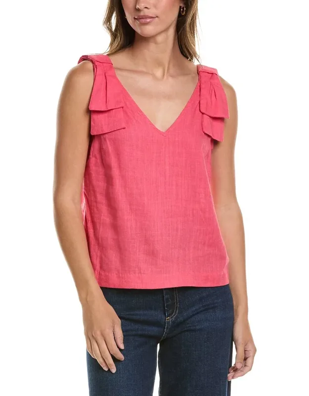 Bow Strap Linen-blend Tank