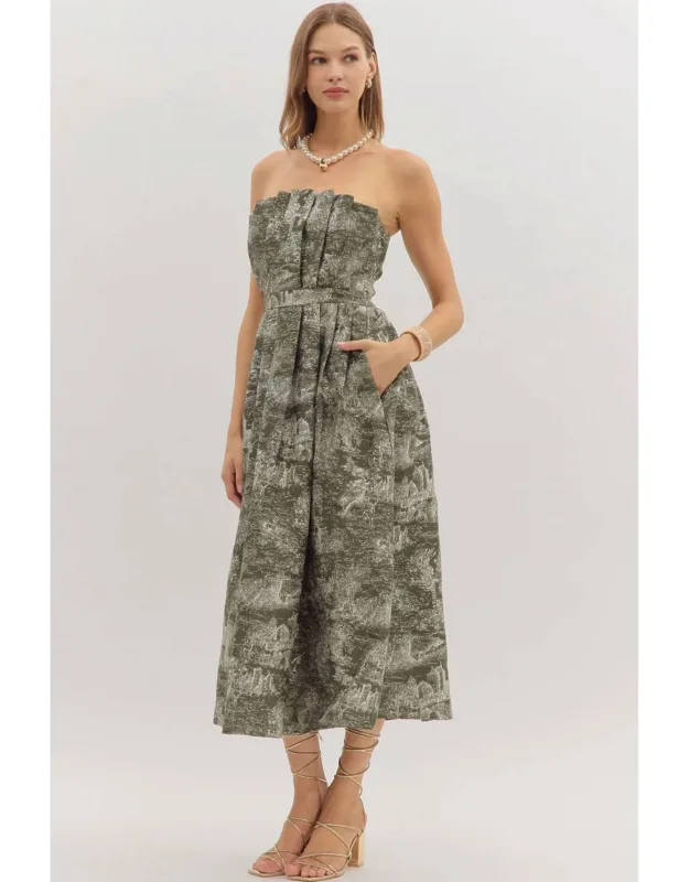 Strapless Midi Dress