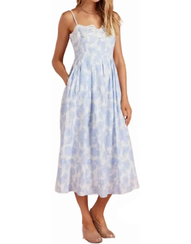 Lillie Floral Crochet Lace Midi Dress