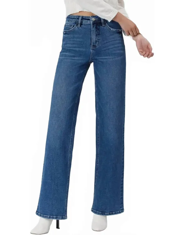 Tummy Control 90's High Rise Wide Leg Jeans