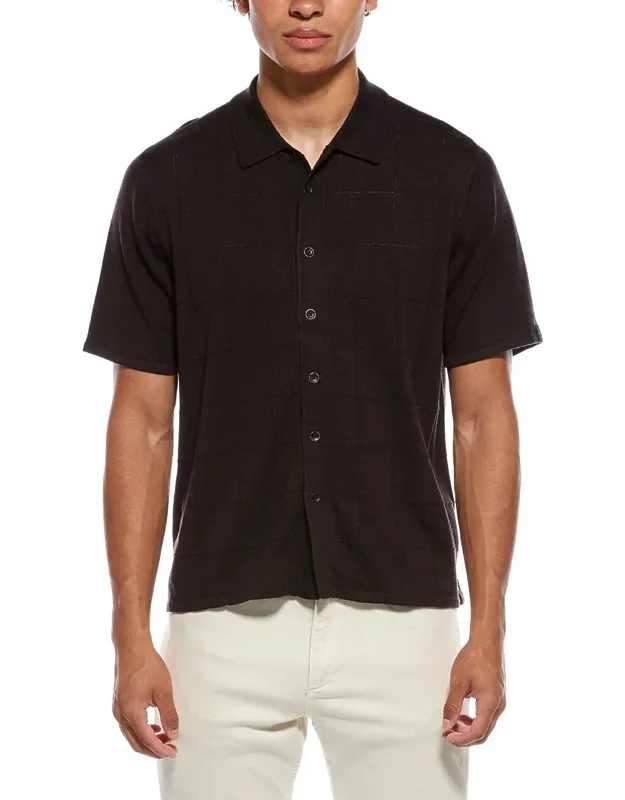 Wool-blend Pane Shirt
