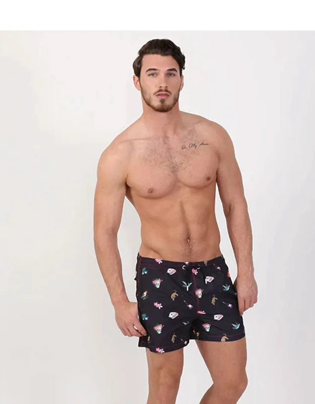 Urban Jungle Print Swim Trunks