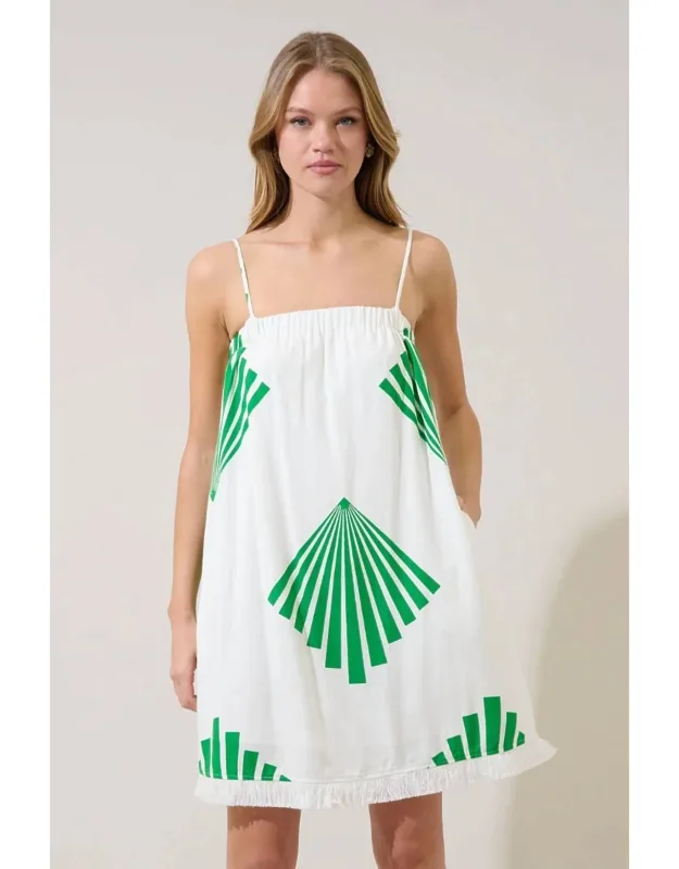Summer Breeze Fringe Mini Dress