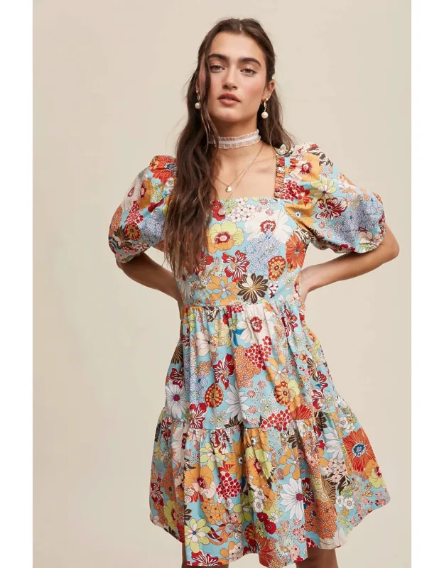 Floral Print Mini Dress