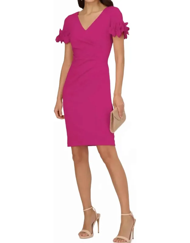 Knit Crepe Short Dress