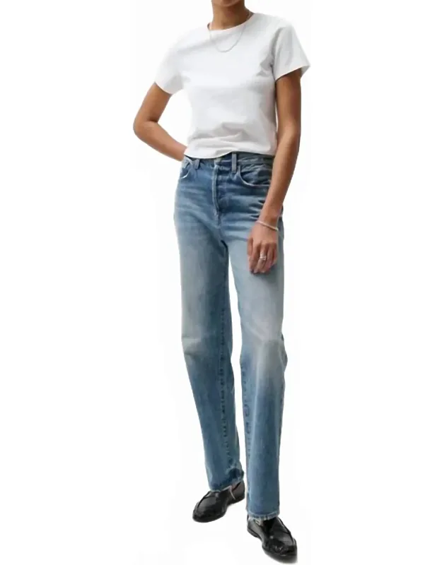 Cassie Super High Rise Straight Jeans In Serpentine With Perfect Fit And High-rise 12" Waist