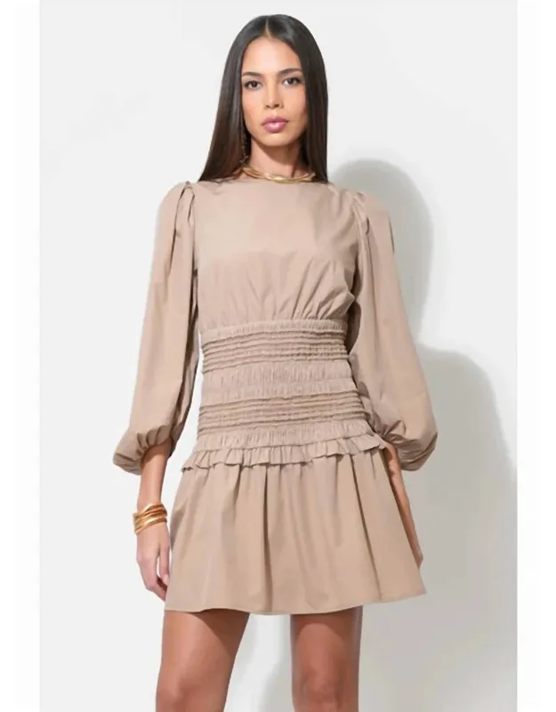 Nola 3/4 Sleeve Smocked Mini Dress