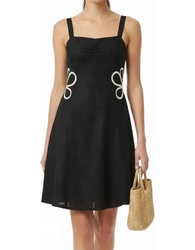 Applique Linen Dress