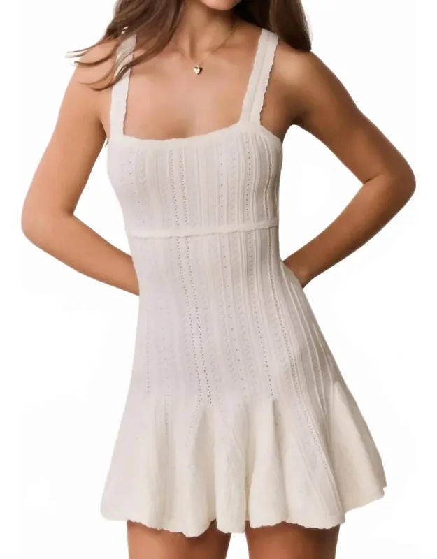 Tabatha Stretch Pointelle Mini Dress