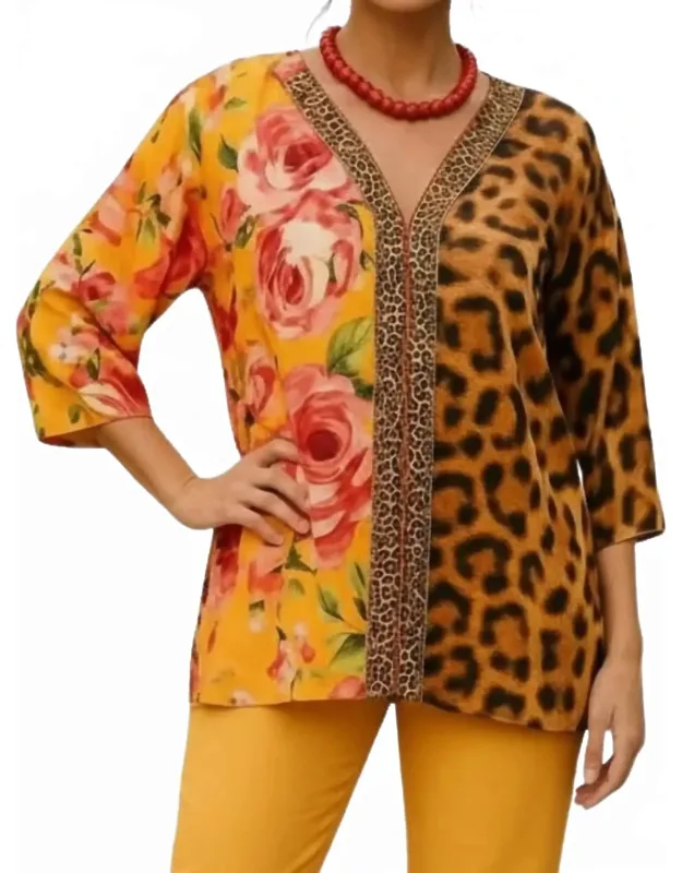 Chiffon Animal Floral Blouse