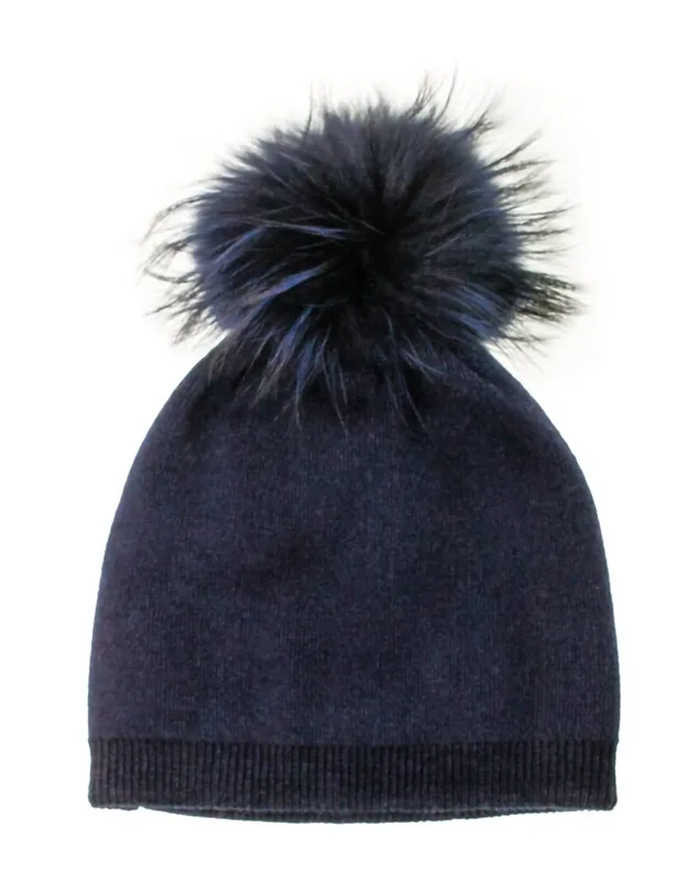 Angora Hat With Pom