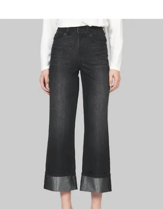 Holly Metallic Straight Leg Jeans