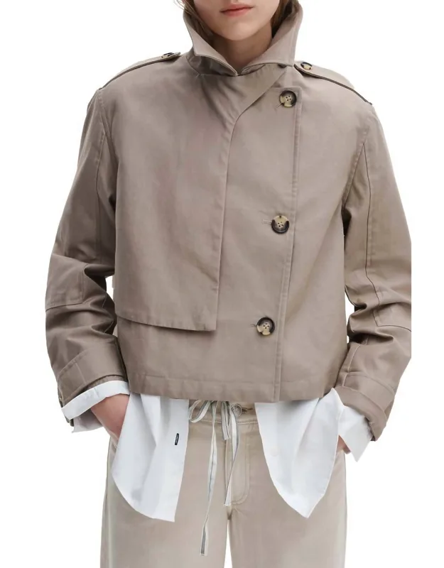 Cropped Trench Coat