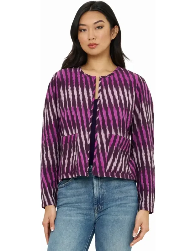 Ikat Open Front Jacket