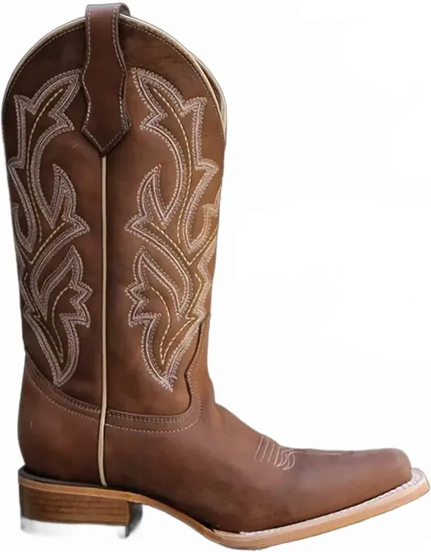 Embroidery Wide Circle G Cowboy Boots
