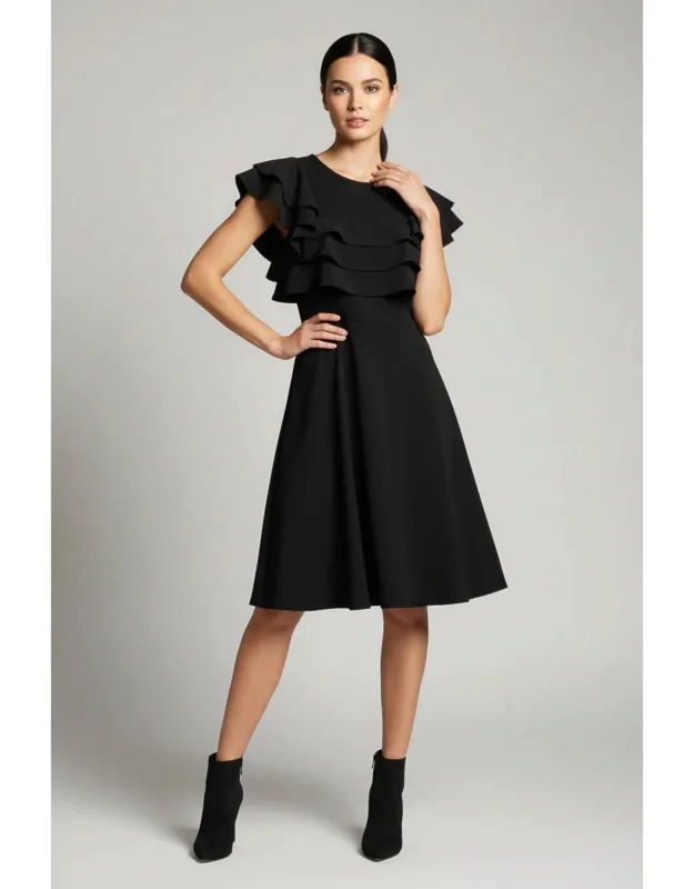 Flutter Sleeve Heavy Knit Dress