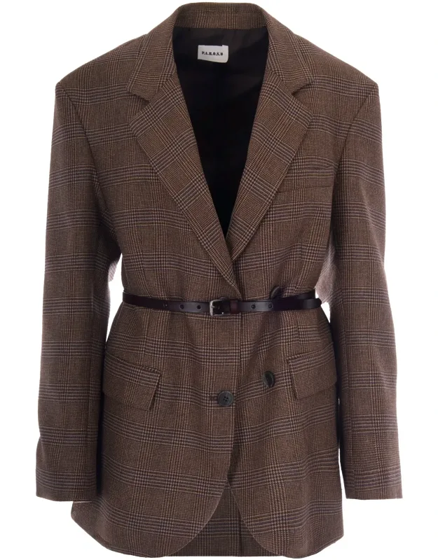 Patterned Viscose-blend Blazer