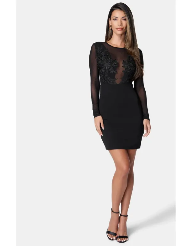 Lace Illusion Knit Dress