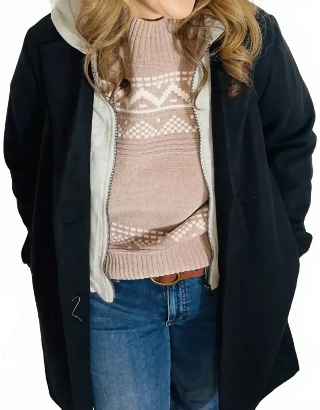 Zipper Button Down Coat