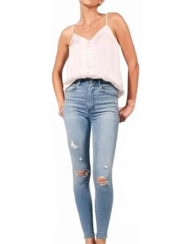 Ripped Ultra High Rise Super Skinny Jeans