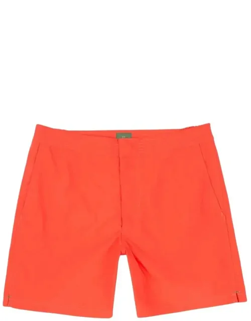Zip-front Mid-length Swim Shorts