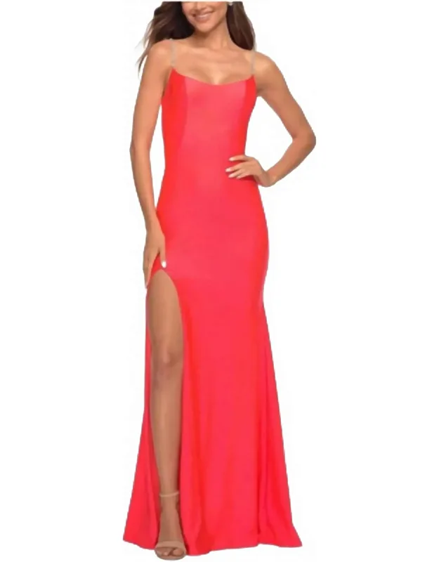Scoop Neck Prom Dress