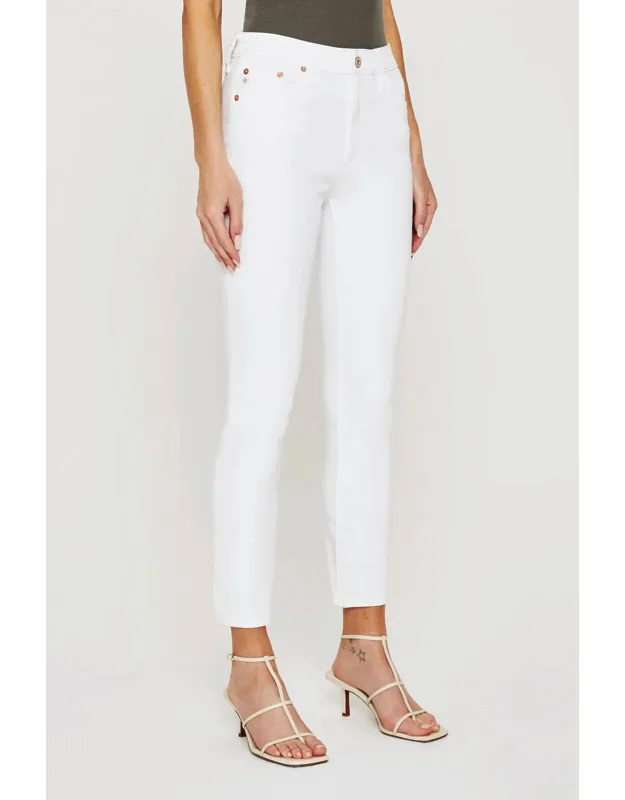 Crop High Rise Slim Straight Jeans