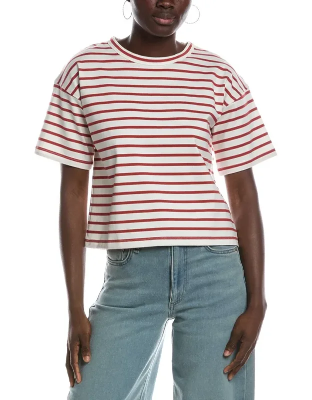 Structured Striped Boxy T-shirt
