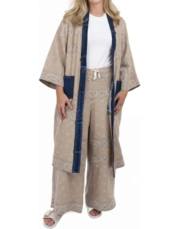 Bandana Long Cardigan
