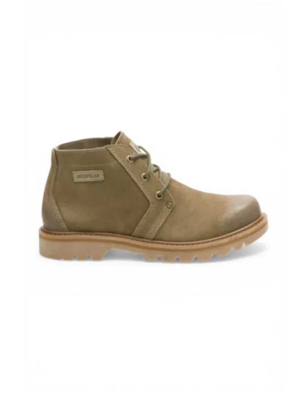 Taupe Brown Leather Hiking Mid-cut Chukka Ankle Boots