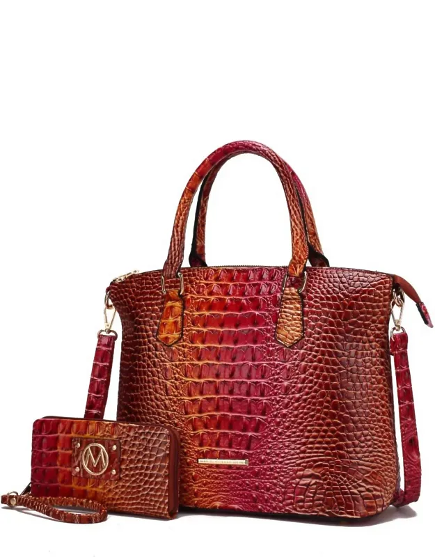 Frankie Gradient Rainbow Satchel With Wallet