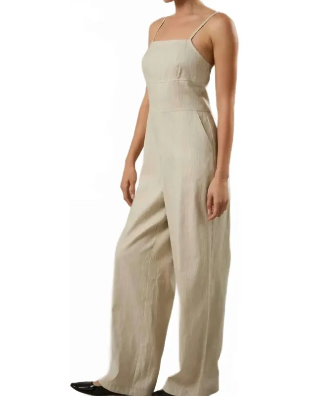 Yarn Dye Stripe Jumpsuit