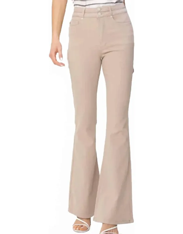 Double Waistband Tummy Control Flare Jeans