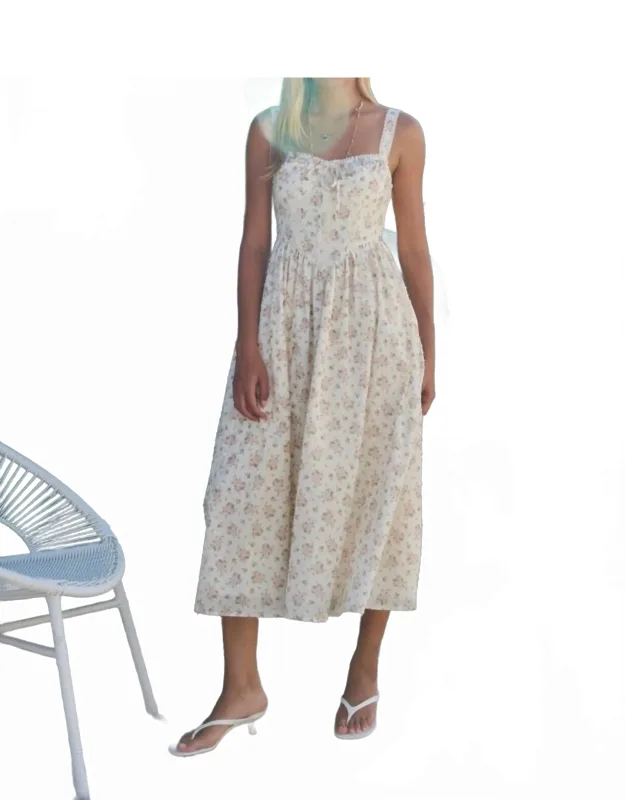 Floral Sweetheart Midi Dress