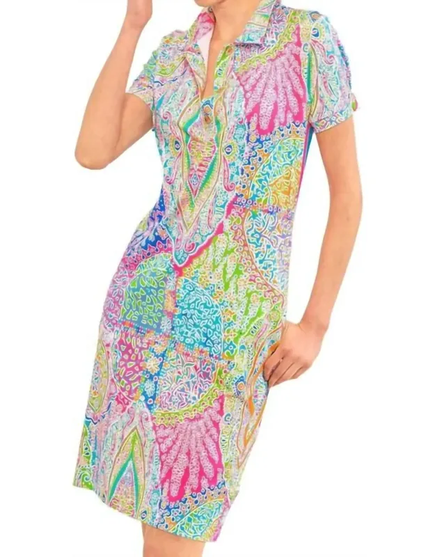 "serve It Up Dress - Mini With Pockets And Button Closure"