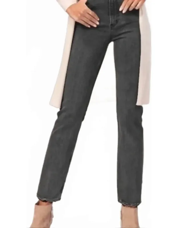 Ultra High Rise Ankle Straight Jeans