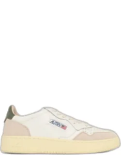 Autry 'medalist Low' Sneakers With Embroidered Logo Tongue And Flat Laces