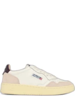 Autry 'medalist Low' Sneakers With Embroidered Logo And Suede Inserts