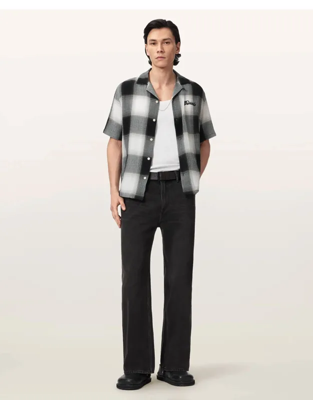 Fade Out Short Sleeve Check Shirt