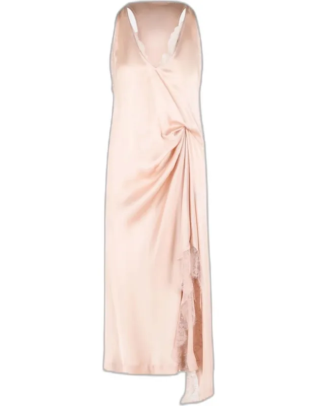 Silk Blend Midi Dress