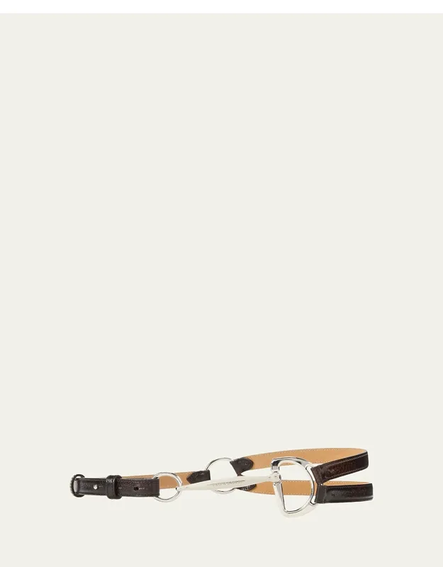 Tri-strap O-ring Leather Belt
